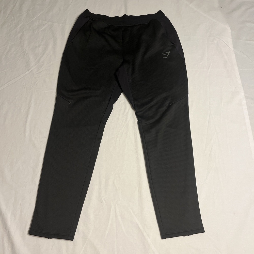 Gymshark Size M Women's Tapered Ankle Zip Logo Sweatpants Zip Pockets Joggers